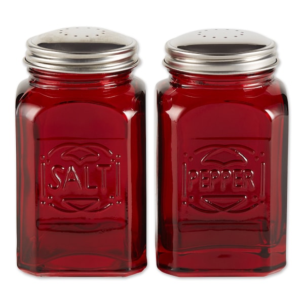 Rsvp International Retro Glass S&P Set - Red, 2PK RET-R - main